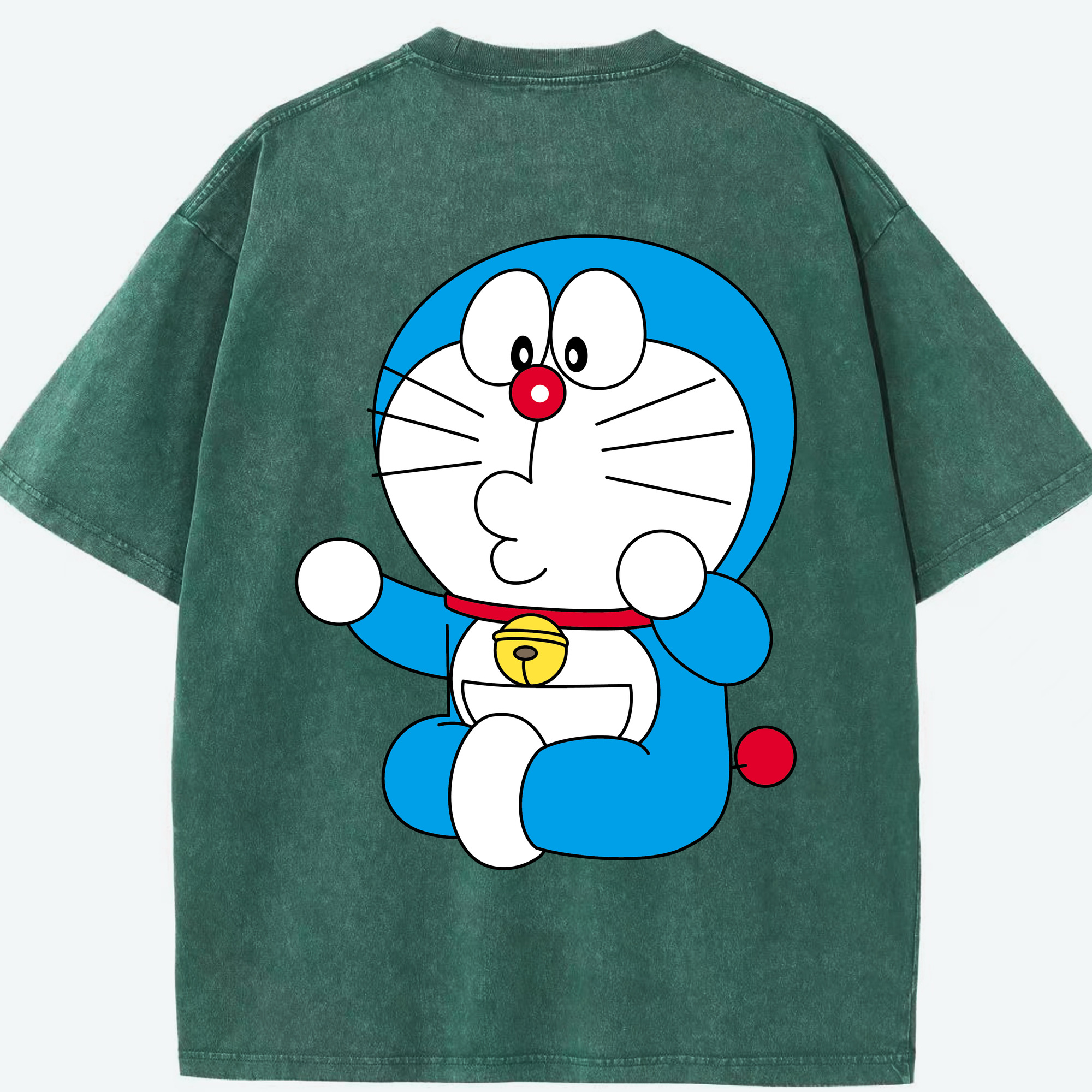 （画像用） ドラえもん Doraemon 綿100% ヴィンテージ風 半袖Tシャツ（背面プリント）